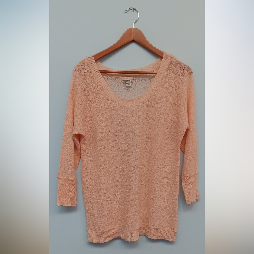 Love By Design Women's Crewneck Knit Sweater Peach M